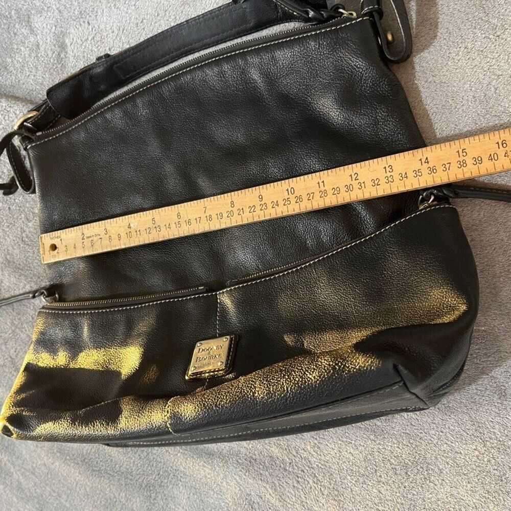 VTG Dooney & Bourke Womens Dillen Large Shoulder Hobo Bag Black Pebbled Leather - Picture 13 of 16